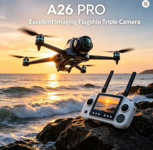 Original A26Pro Foldable RC Drone 8K HD 4K Dual Camera 5G WIFI FPV Brushless Obstacle Avoidance Professional Aerial Quadcopter